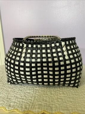 Black and White Woven basket